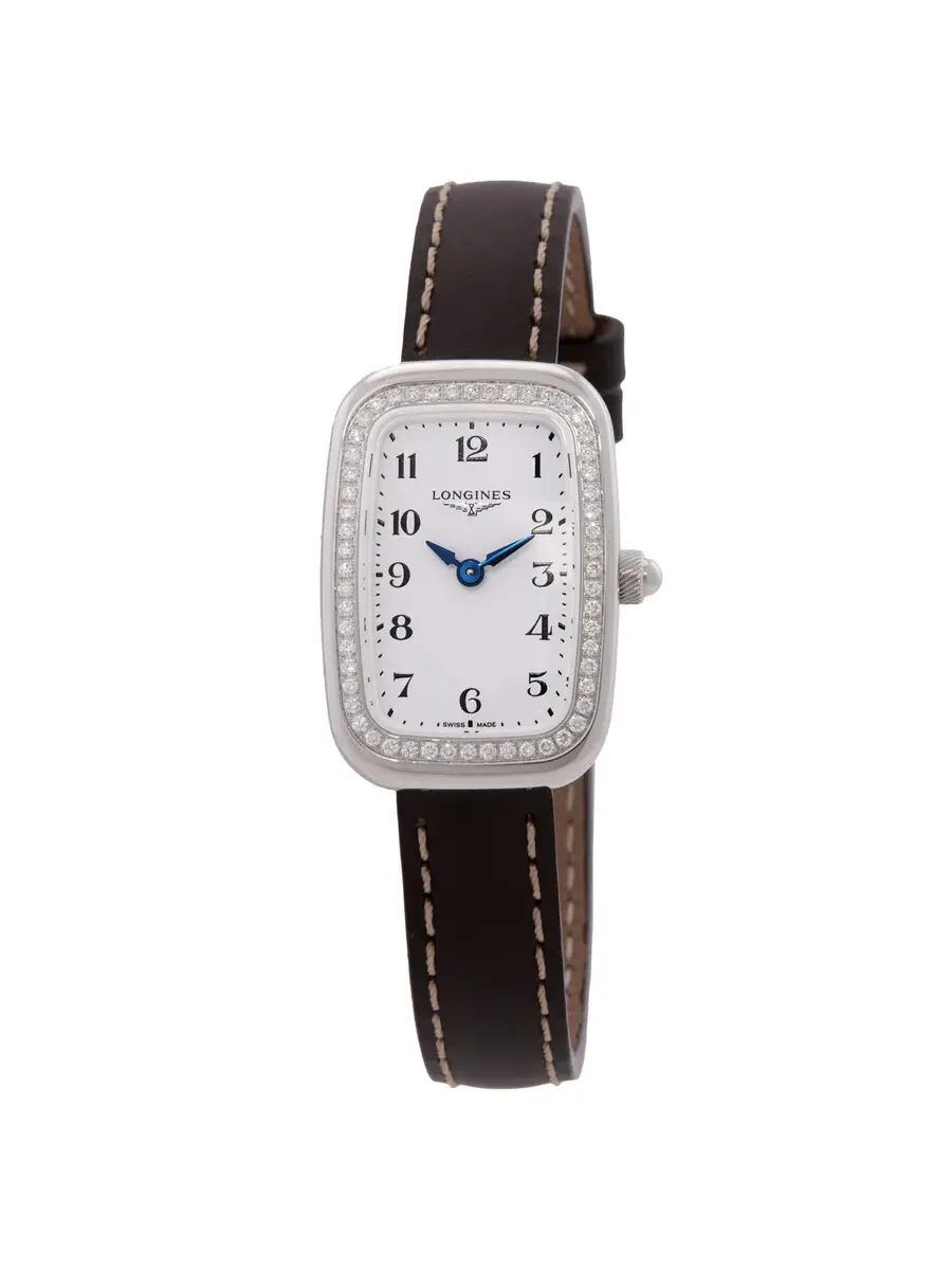 Женские кварцевые часы Longines Equestrian с бриллиантами и белым циферблатом L6.140.0.13.2 — изображение 1 из 3