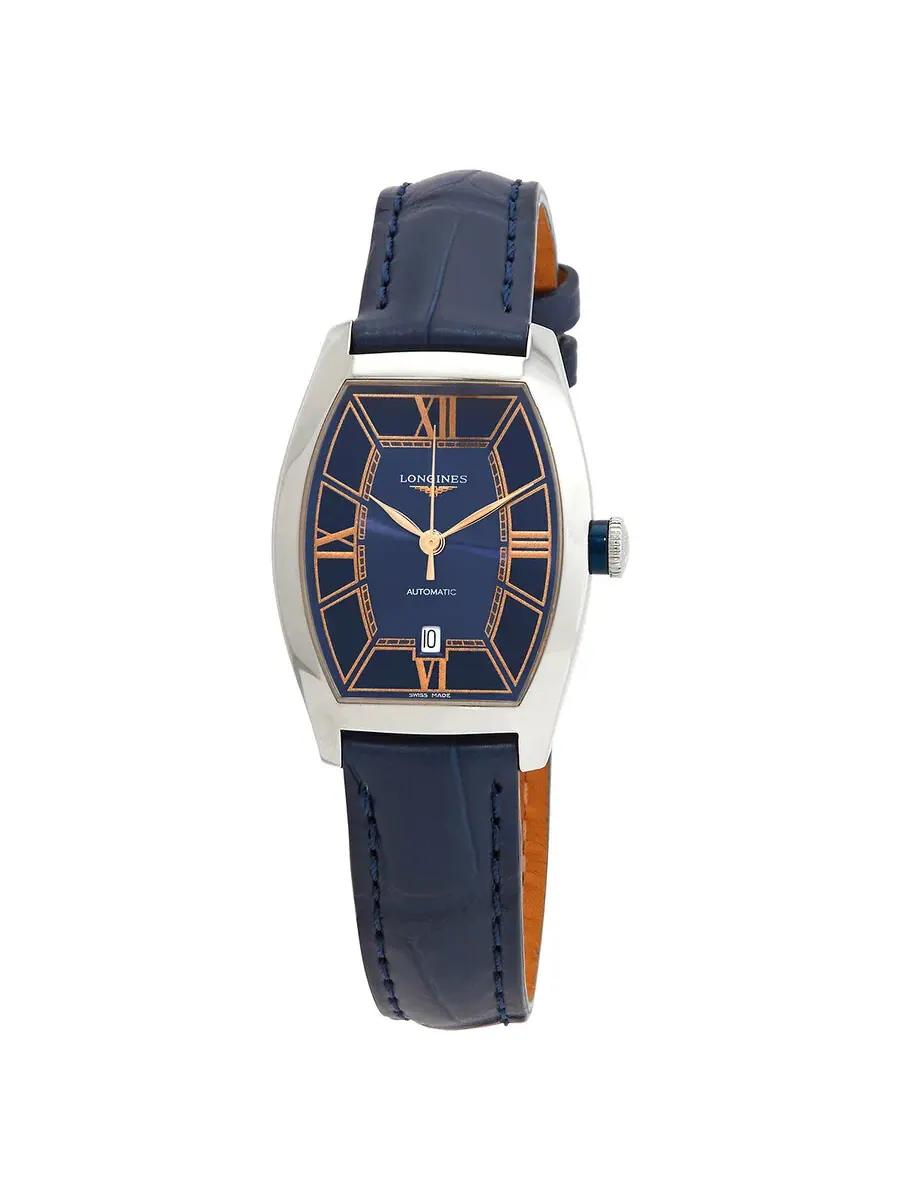 Женские часы Longines Evidenza Automatic с синим циферблатом L2.142.4.96.2 — изображение 1 из 3, оттенок серебряный