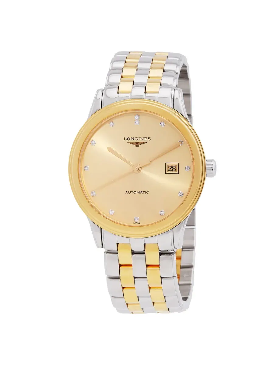 Часы Longines Flagship Automatic с бриллиантами и шампаневым циферблатом L49843377 — изображение 1 из 3