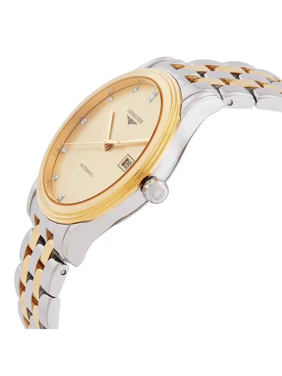 Часы Longines Flagship Automatic с бриллиантами и шампаневым циферблатом L49843377 — изображение 2 из 3