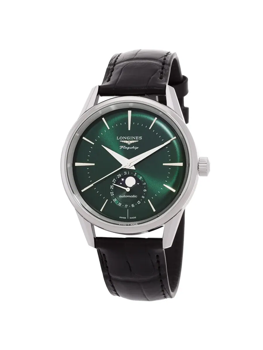 Мужские часы Longines Flagship Heritage Automatic с фазами Луны L48154022 — изображение 1 из 3, оттенок серебряный