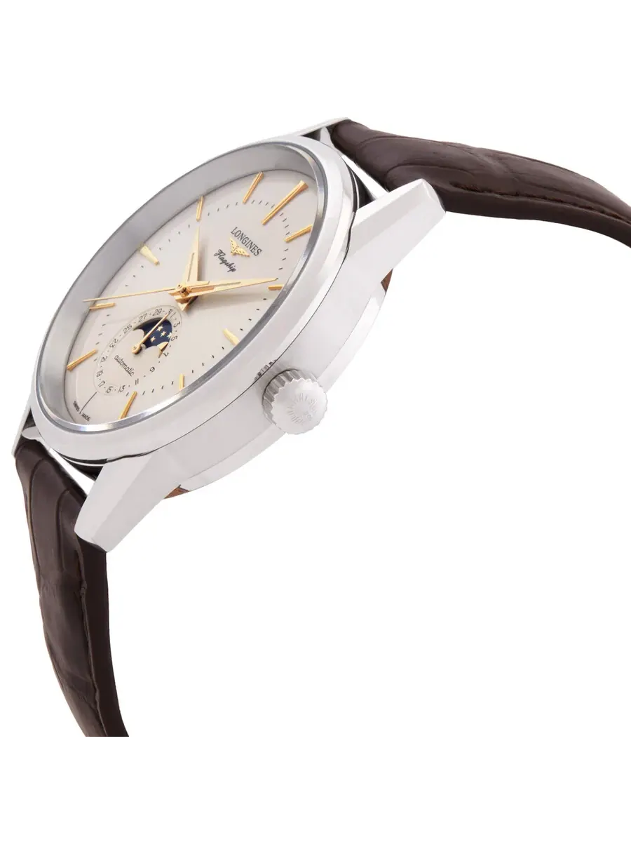 Мужские часы Longines Flagship Heritage Automatic с фазами Луны и серебристым циферблатом L4.815.4.78.2 — изображение 2 из 3