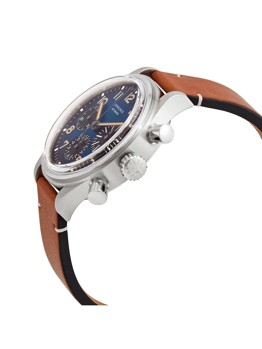 Мужские часы Longines Heritage Chronograph Automatic с синим циферблатом L2.816.1.93.2 — изображение 2 из 3, оттенок серый