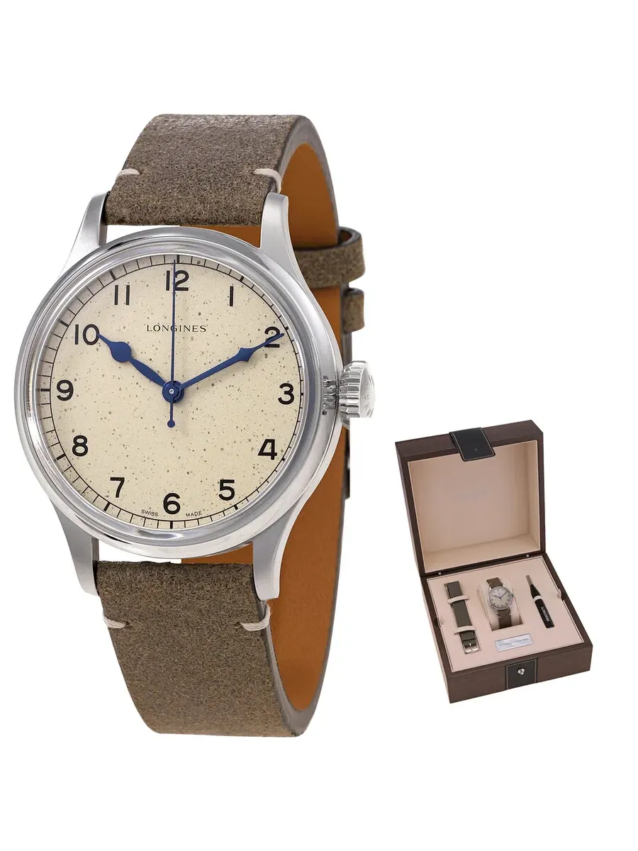 Мужские автоматические часы Longines Heritage Military с серебристым циферблатом L2.819.4.93.2 — изображение 1 из 5