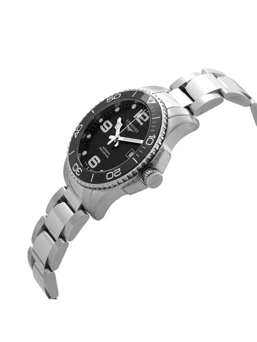 Мужские часы Longines HydroConquest Automatic с черным циферблатом L3.780.4.56.6 — изображение 2 из 3, оттенок черный