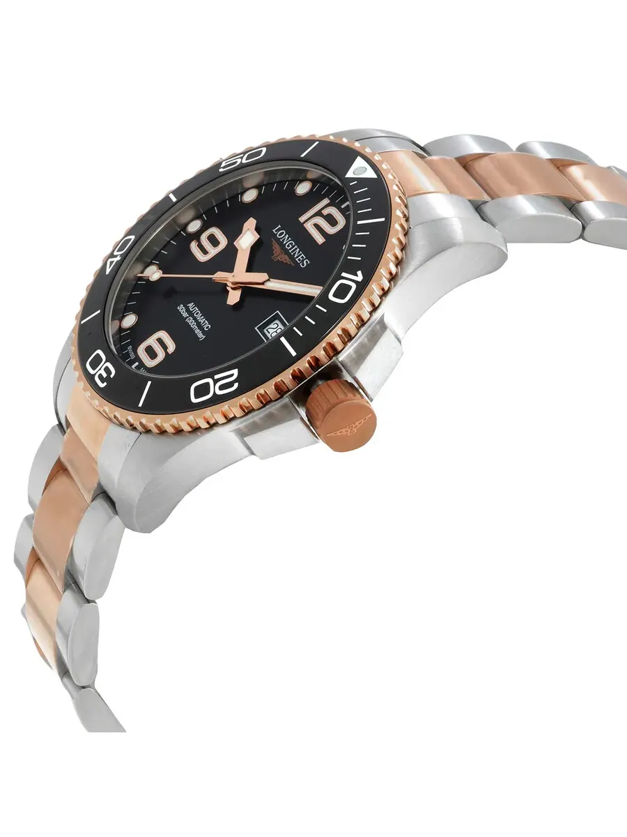 Мужские часы Longines Hydroconquest Automatic с черным циферблатом L3.782.3.58.7 — изображение 2 из 3, оттенок черный