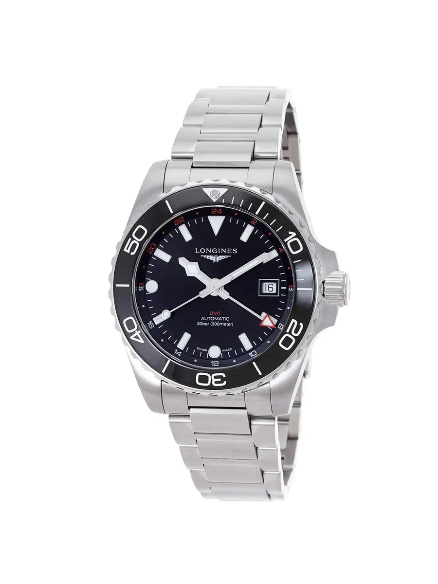 Мужские автоматические часы Longines Hydroconquest с черным циферблатом L3.790.4.56.6 — изображение 1 из 3, оттенок черный