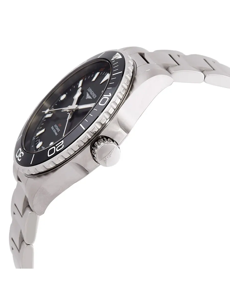 Мужские автоматические часы Longines Hydroconquest с черным циферблатом L3.890.4.56.6 — изображение 2 из 3, оттенок черный