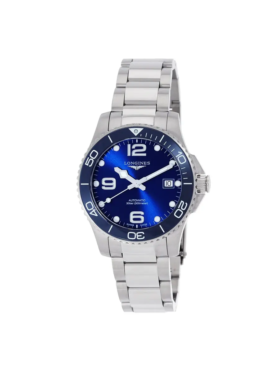 Мужские часы Longines HydroConquest с автоматическим ходом и синим циферблатом L3.780.4.96.6 — изображение 1 из 3