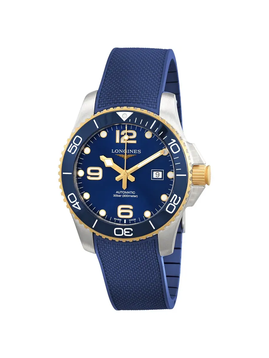 Мужские часы Longines Hydroconquest Automatic с синим циферблатом L3.782.3.96.9 — изображение 1 из 3, оттенок синий