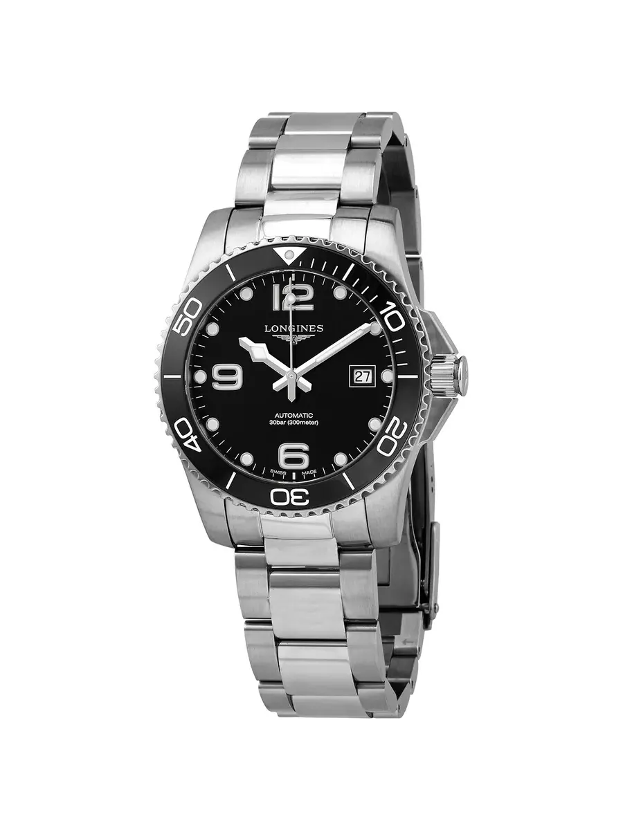 Мужские часы Longines Hydroconquest Automatic с керамическим безелем, диаметр 41 мм, модель L37814566 — изображение 1 из 3