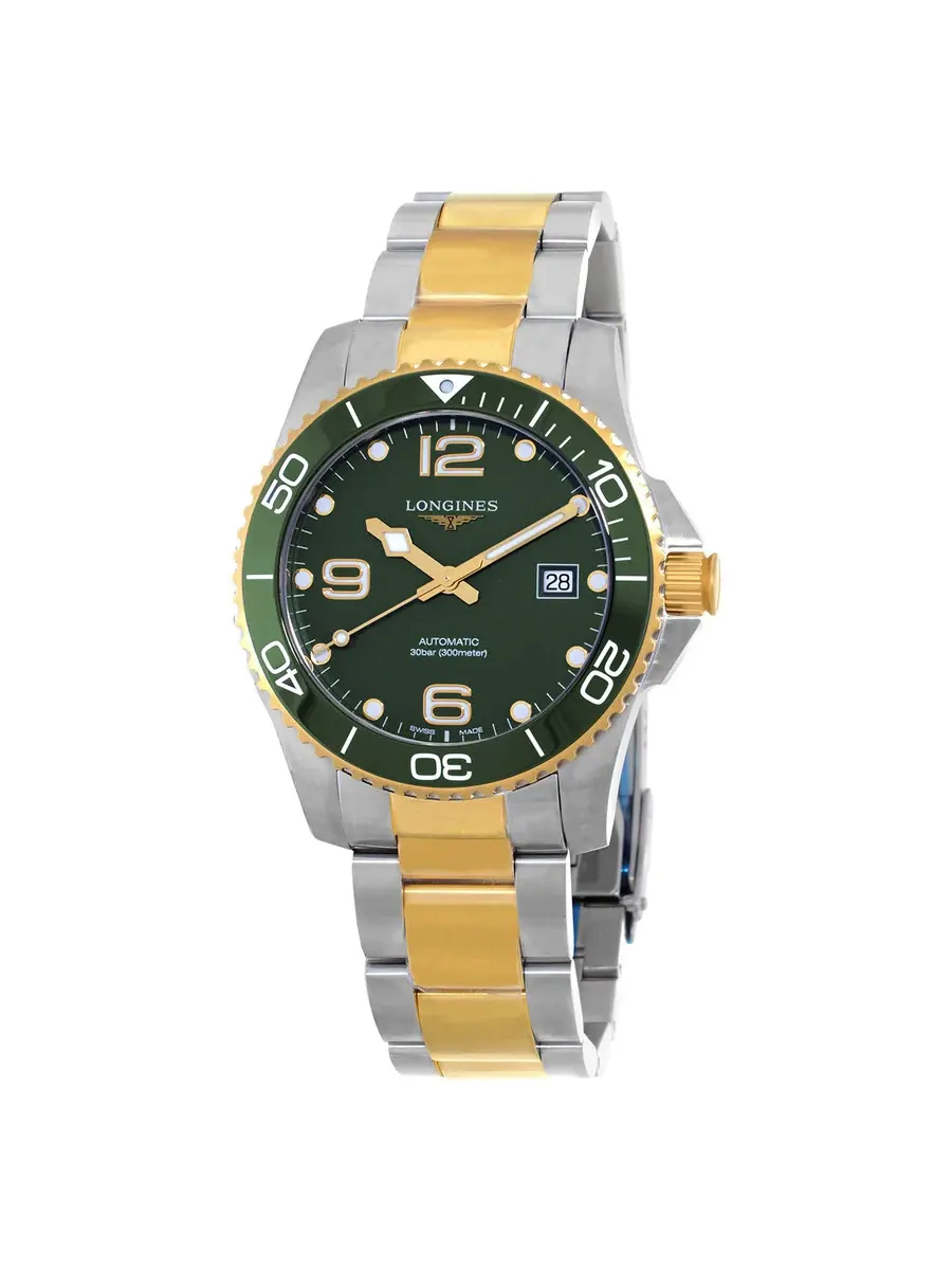 Мужские часы Longines Hydroconquest с автоматическим ходом и зеленым циферблатом L3.782.3.06.7 — изображение 1 из 3