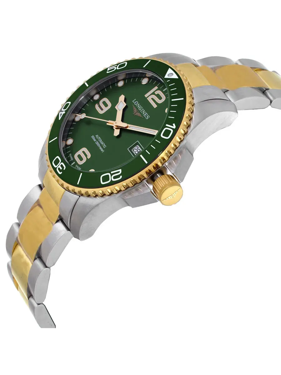 Мужские часы Longines Hydroconquest с автоматическим ходом и зеленым циферблатом L3.782.3.06.7 — изображение 2 из 3