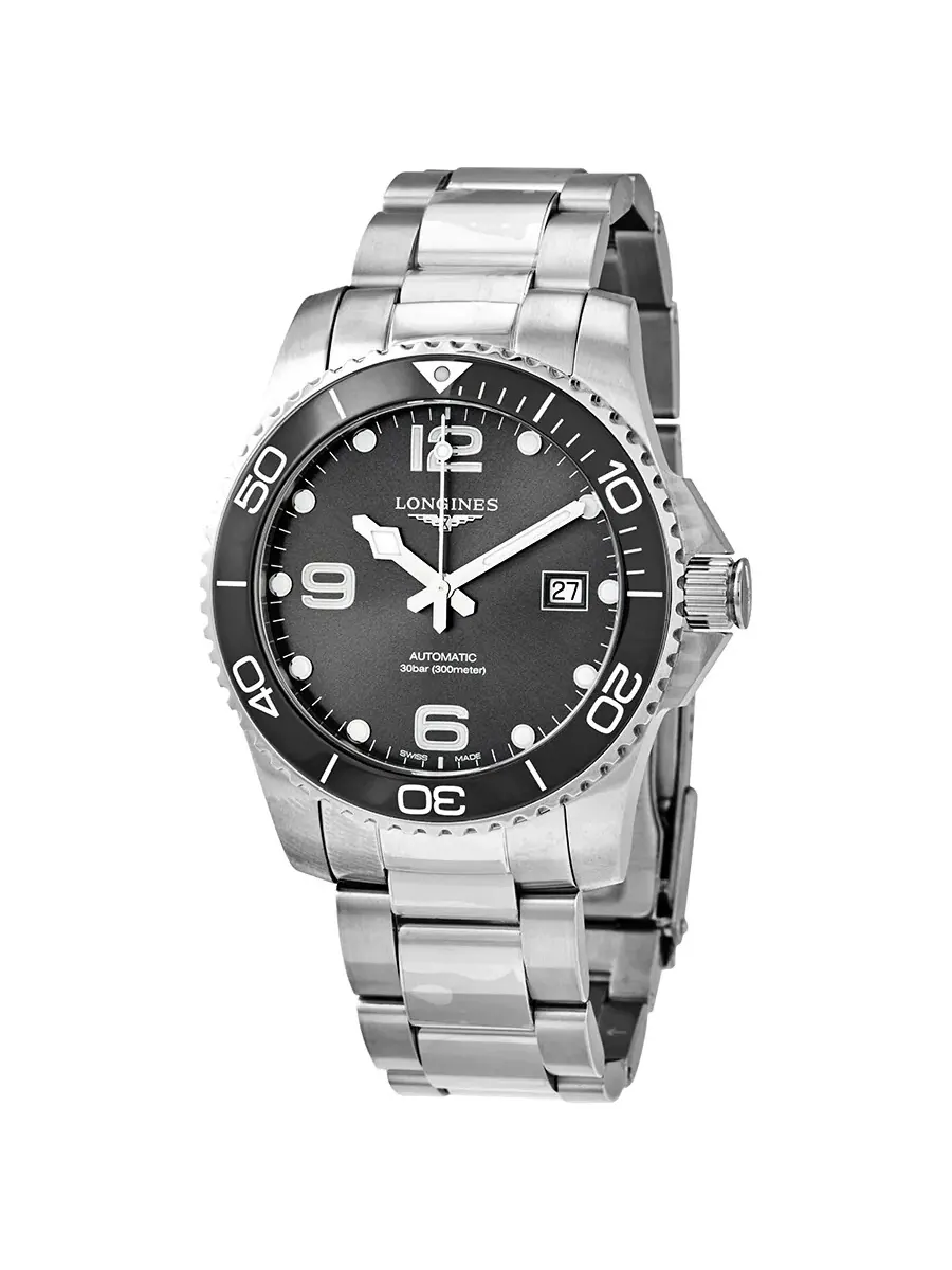 Мужские часы Longines HydroConquest Automatic Steel and Ceramic 41 мм L3.781.4.76.6 — изображение 1 из 3, оттенок серебряный