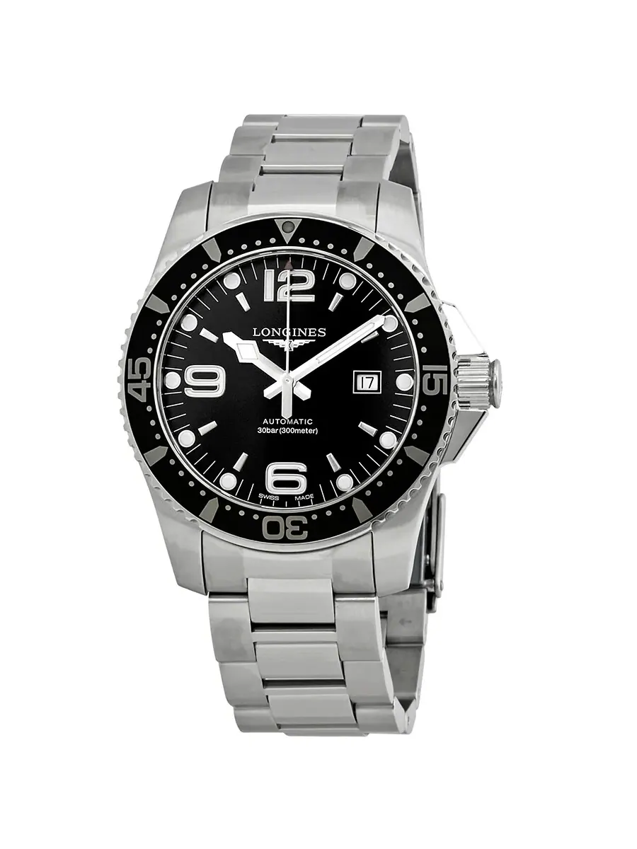 Мужские часы Longines Hydroconquest Automatic 44 мм с черным циферблатом L3.841.4.56.6 — изображение 1 из 3