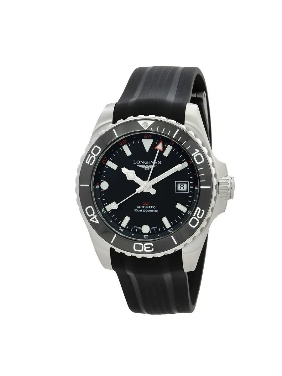 Мужские автоматические часы Longines Hydroconquest GMT с черным циферблатом L3.790.4.56.9 — изображение 1 из 3