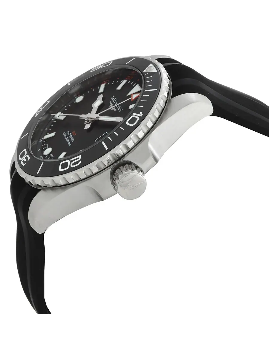 Мужские автоматические часы Longines Hydroconquest GMT с черным циферблатом L3.790.4.56.9 — изображение 2 из 3