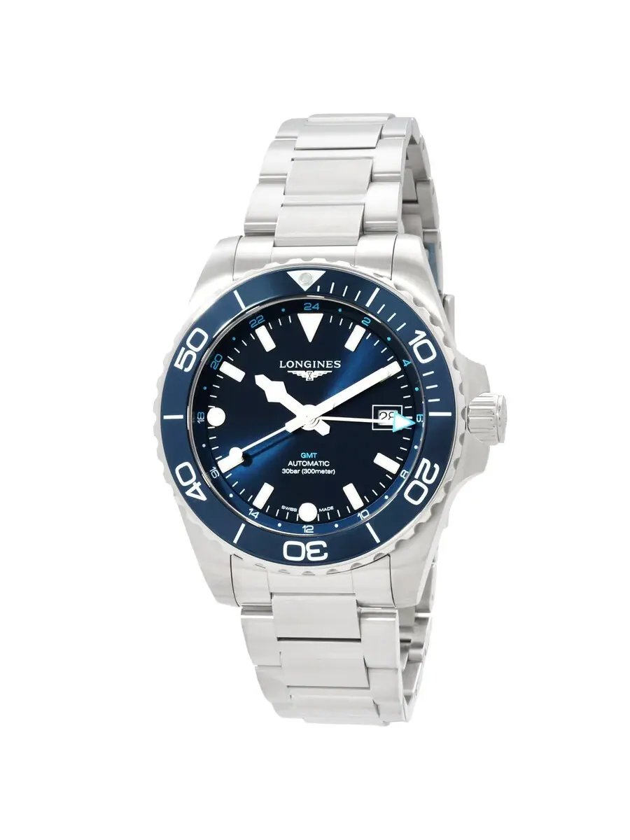 Мужские автоматические часы Longines Hydroconquest GMT с синим циферблатом L3.790.4.96.6 — изображение 1 из 3
