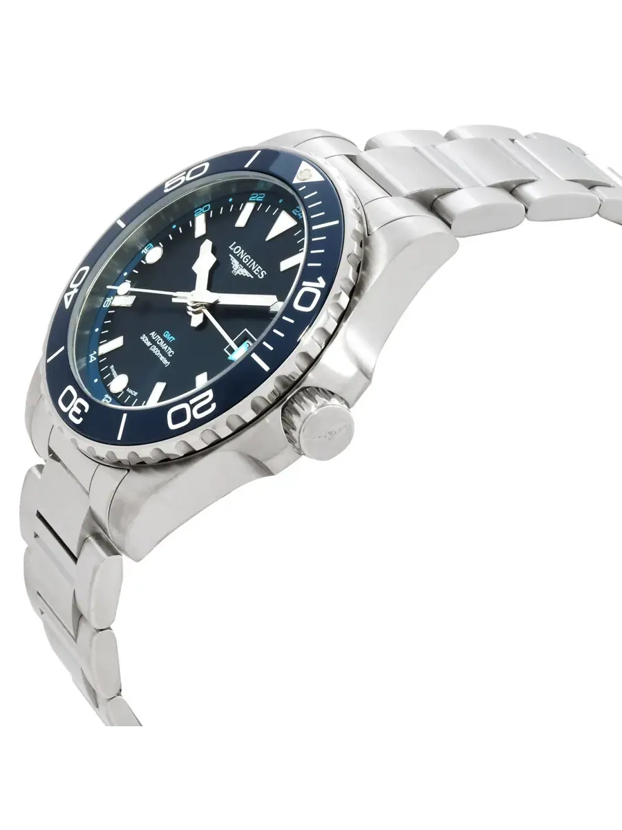 Мужские автоматические часы Longines Hydroconquest GMT с синим циферблатом L3.790.4.96.6 — изображение 2 из 3