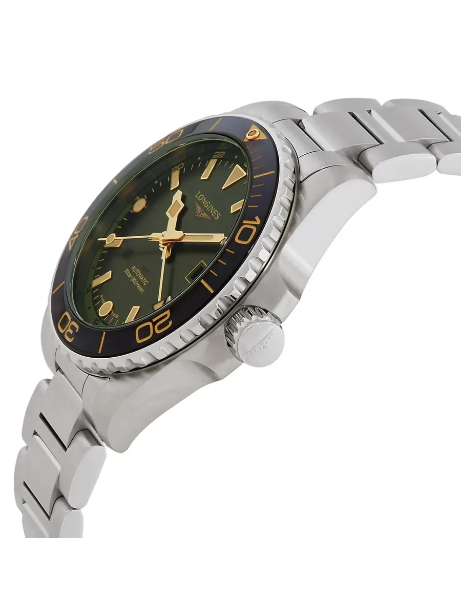 Мужские часы Longines Hydroconquest GMT Automatic с зеленым циферблатом L3.790.4.06.6 — изображение 2 из 3