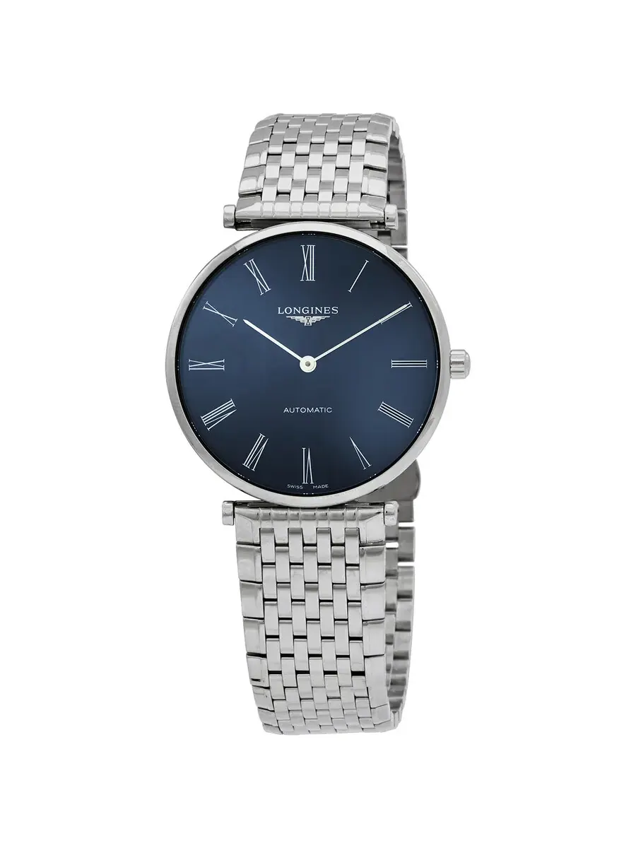 Мужские часы Longines La Grande Automatic с синим циферблатом L4.918.4.94.6 — изображение 1 из 3, оттенок серебряный