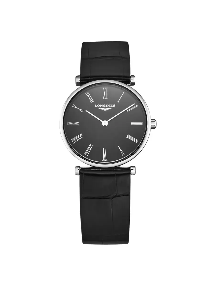 Женские часы Longines La Grande Classique Quartz с черным циферблатом L4.512.4.51.2 — изображение 1 из 4, оттенок серебряный
