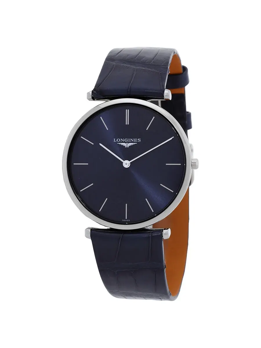 Женские и мужские часы Longines La Grande Classique с кварцевым механизмом и синим циферблатом L4.755.4.95.2, оттенок синий