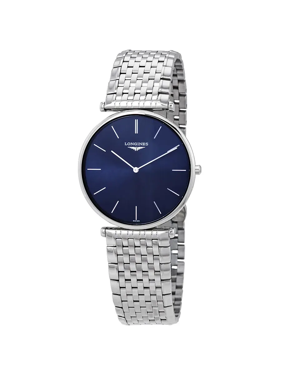 Мужские часы Longines La Grande Classique с синим циферблатом Sunray L4.766.4.95.6 — изображение 1 из 3, оттенок серебряный