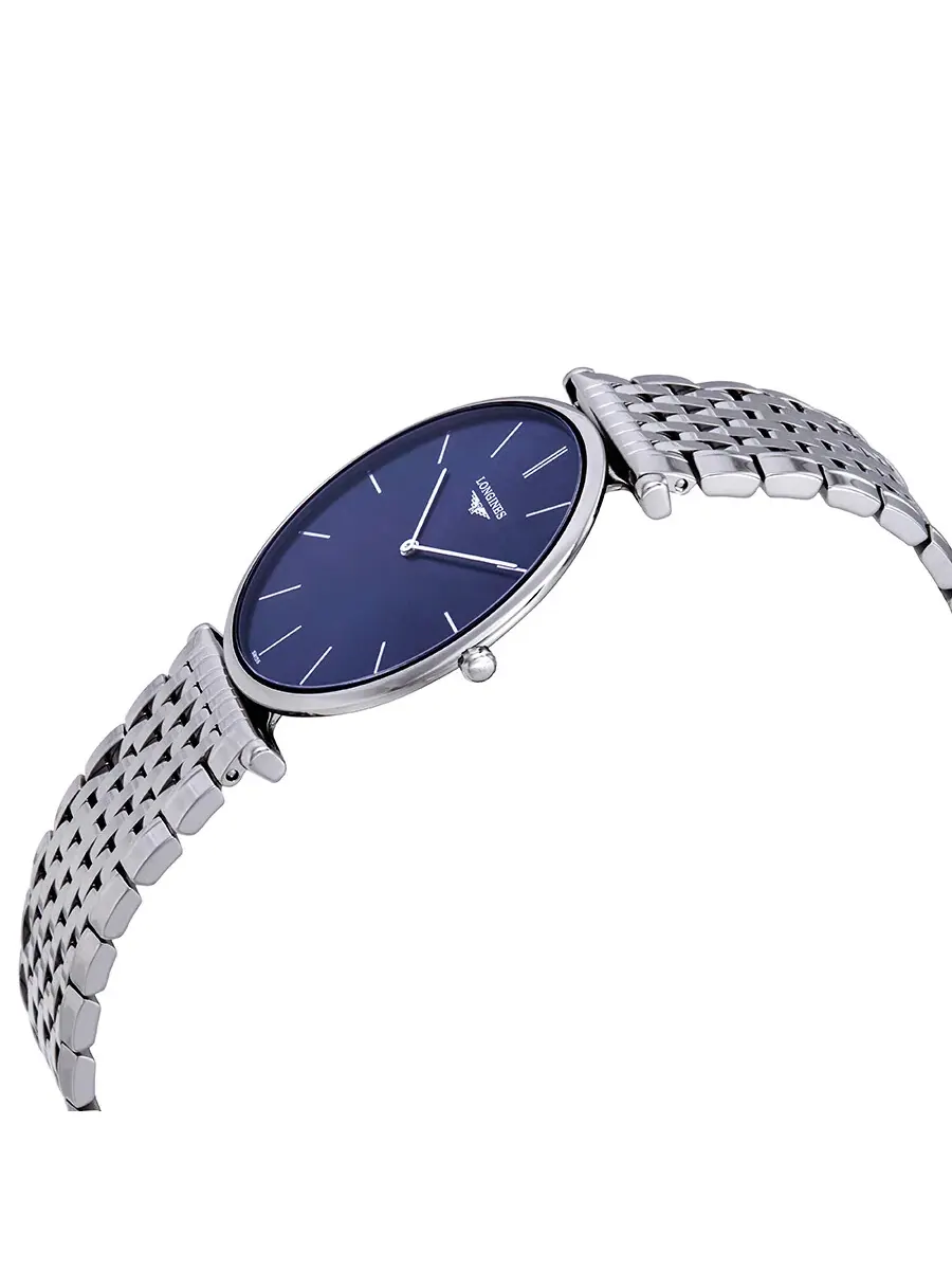Мужские часы Longines La Grande Classique с синим циферблатом Sunray L4.766.4.95.6 — изображение 2 из 3, оттенок серебряный