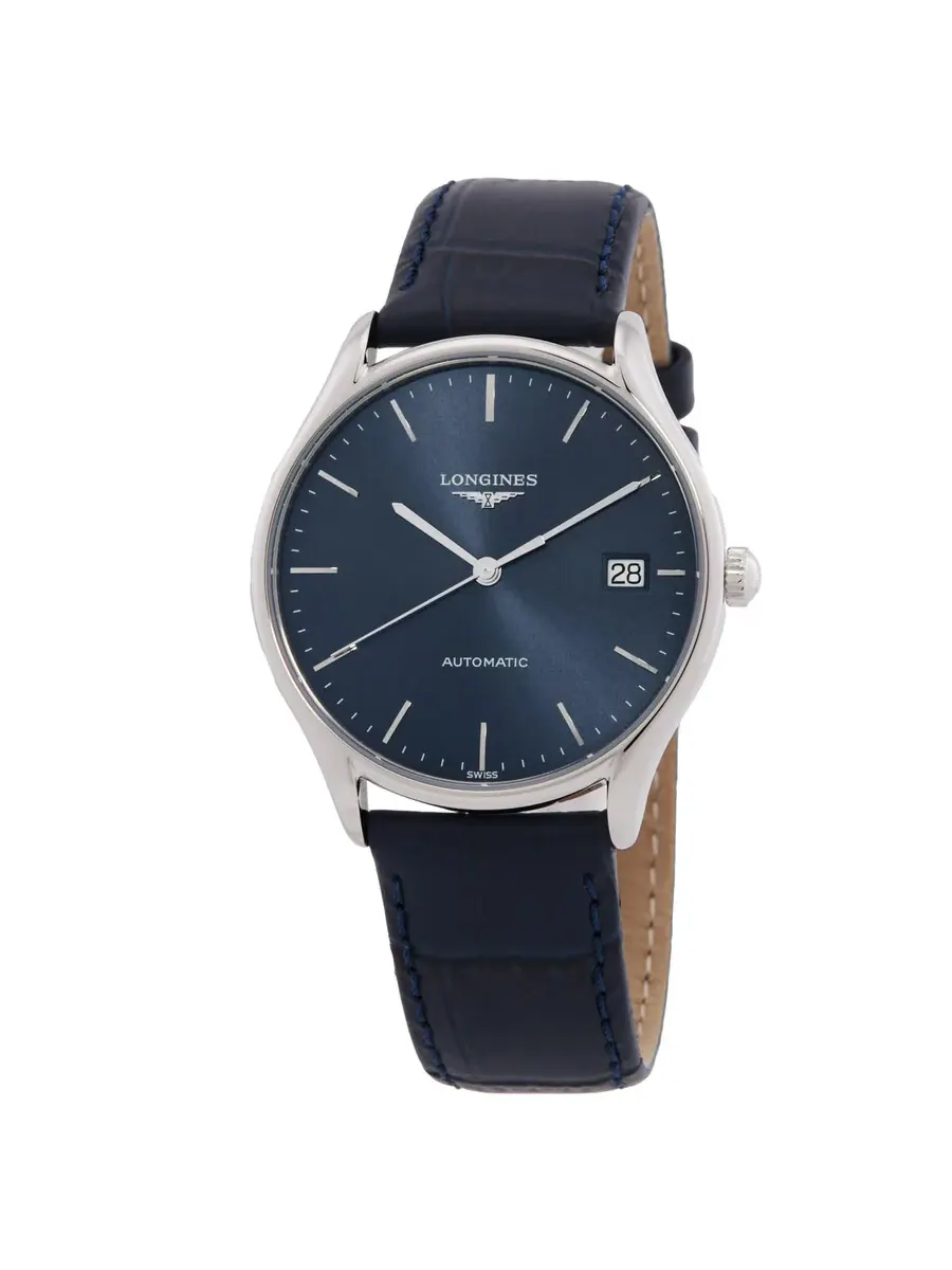 Часы Longines Lyre Automatic с синим циферблатом, унисекс, L48604922 — изображение 1 из 3, оттенок серебряный