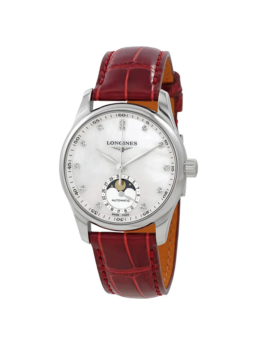 Женские часы Longines Master Automatic с бриллиантами L2.409.4.87.2 — изображение 1 из 3, оттенок серебряный