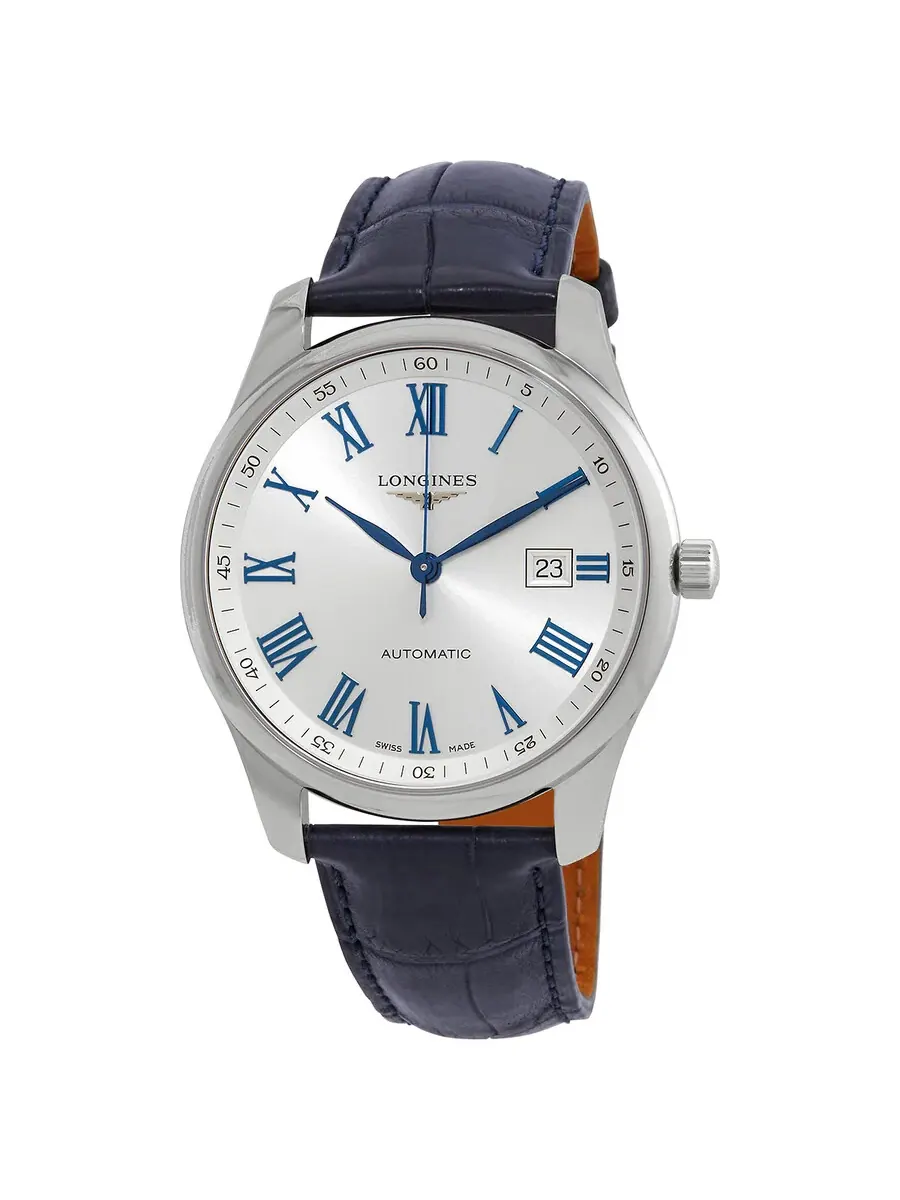 Мужские автоматические часы Longines Master с серебристым циферблатом L2.893.4.79.2 — изображение 1 из 3, оттенок серебряный