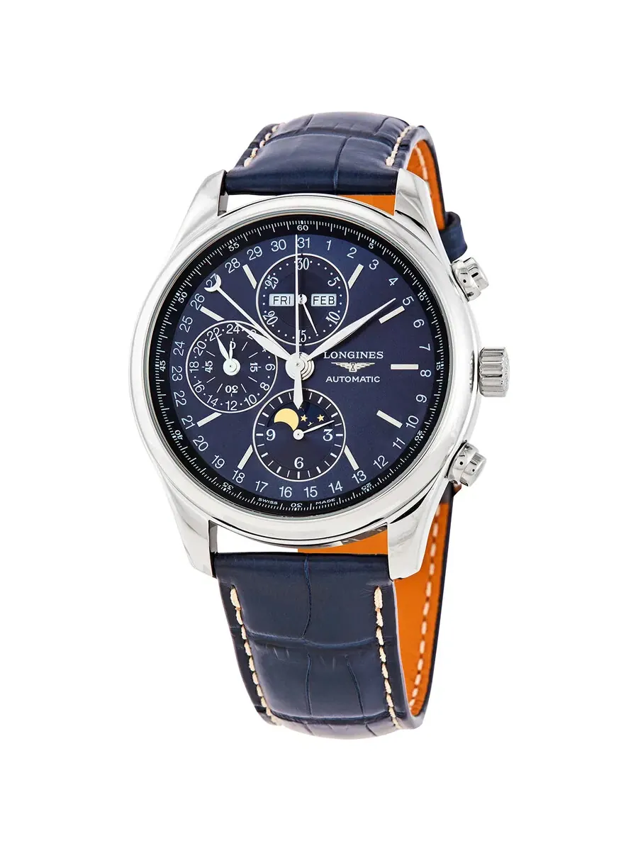 Мужские автоматические часы Longines Master Chronograph с синим циферблатом L27734920 — изображение 1 из 3