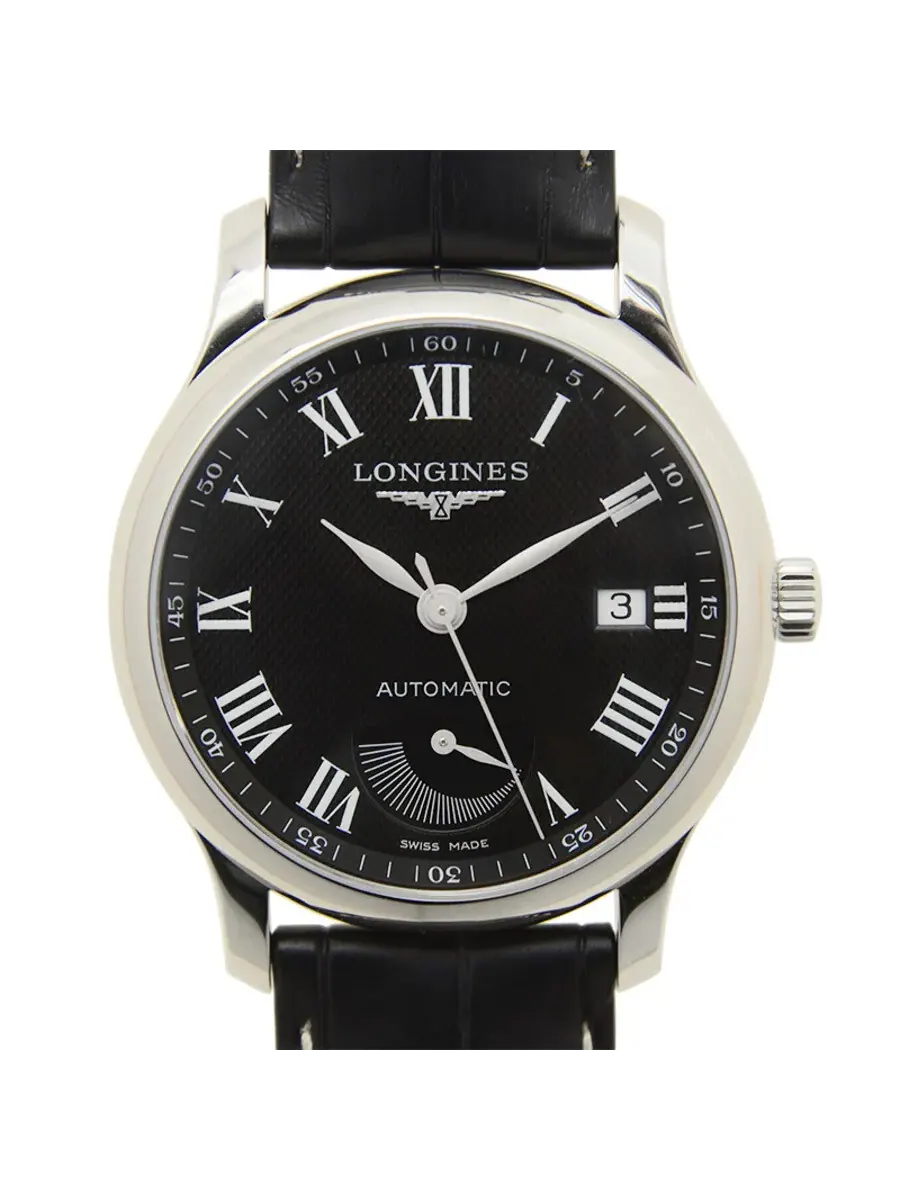 Мужские часы Longines Master Collection с черным циферблатом L2.708.4.51.7 — изображение 1 из 4, оттенок серебряный