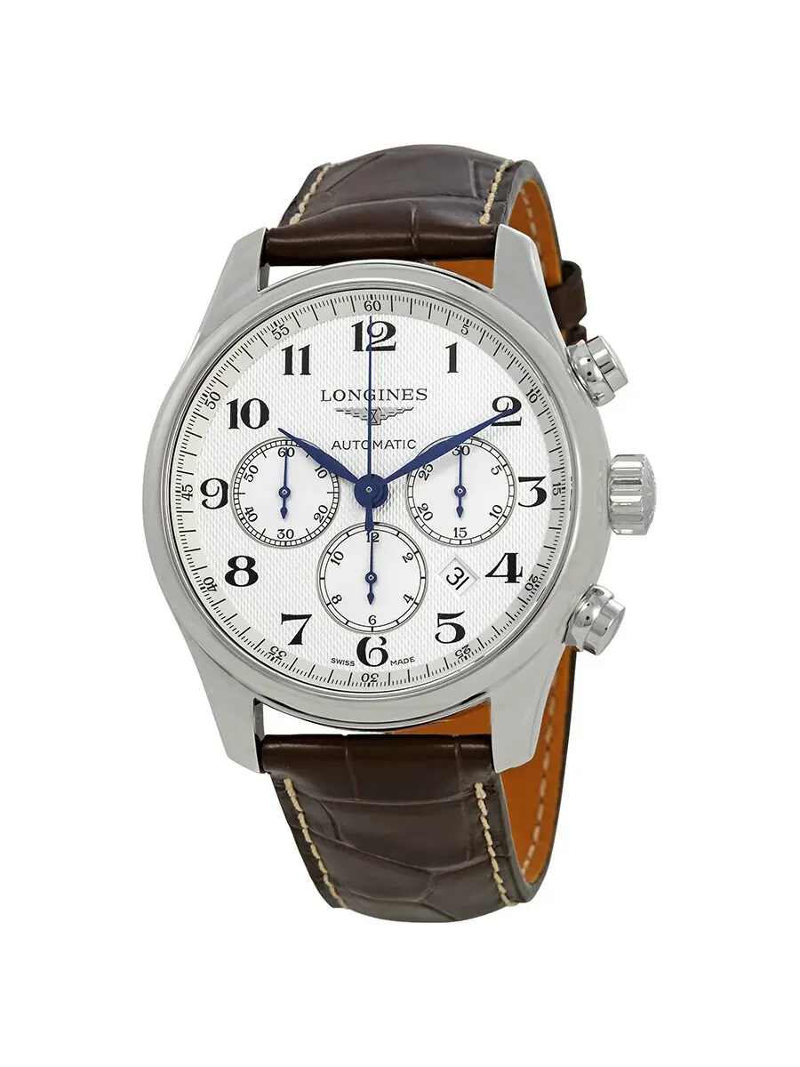 Мужские часы Longines Master Collection Chronograph Automatic с серебристым циферблатом L2.859.4.78.3 — изображение 1 из 3