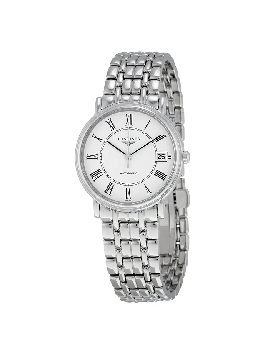Мужские автоматические часы Longines Presence с белым циферблатом L4.821.4.11.6 — изображение 1 из 4, оттенок серебряный