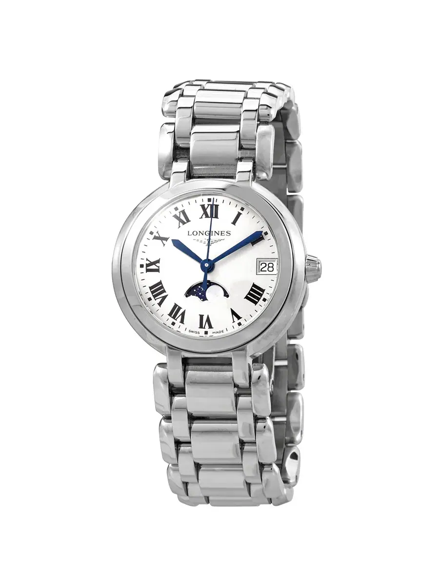 Женские часы Longines Prima Luna Quartz с серебристым циферблатом L8.115.4.71.6 — изображение 1 из 5, оттенок серебряный