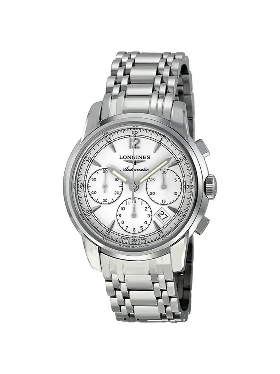 Мужские часы Longines Saint-Imier с автоматическим хронографом и белым циферблатом — изображение 1 из 4, оттенок белый