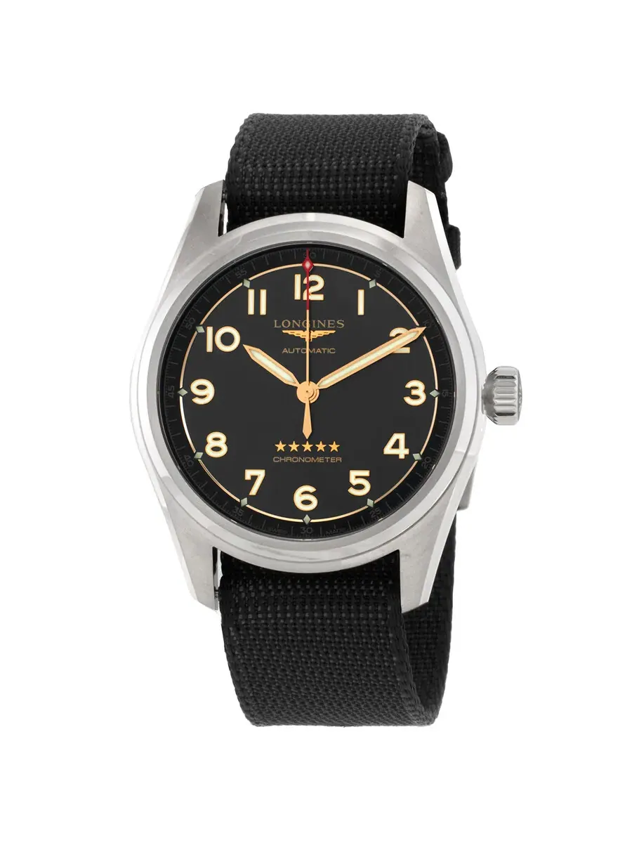 Мужские часы Longines Spirit Automatic с черным циферблатом L3.811.1.53.2 — изображение 1 из 3, оттенок серебряный