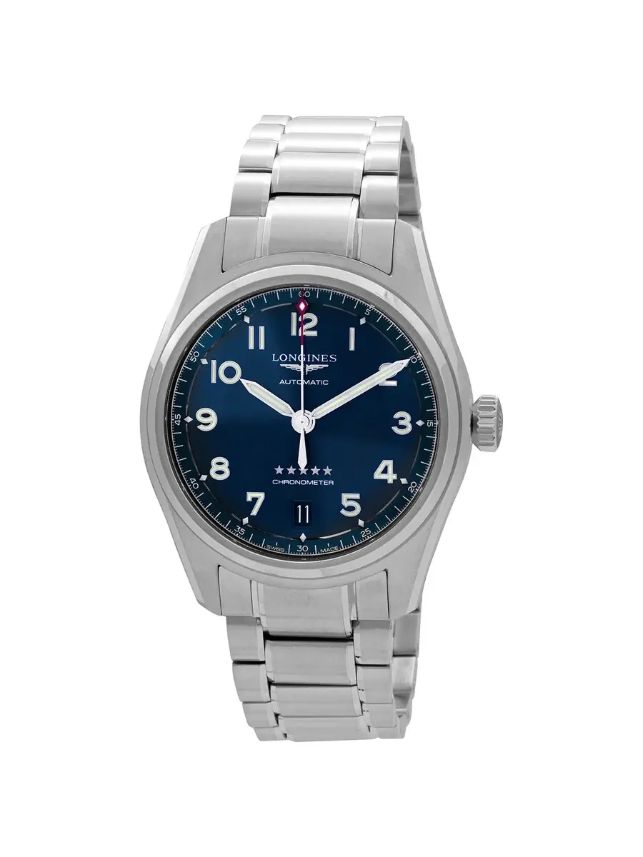 Мужские часы Longines Spirit Automatic с синим циферблатом L34104936 — изображение 1 из 3, оттенок серебряный