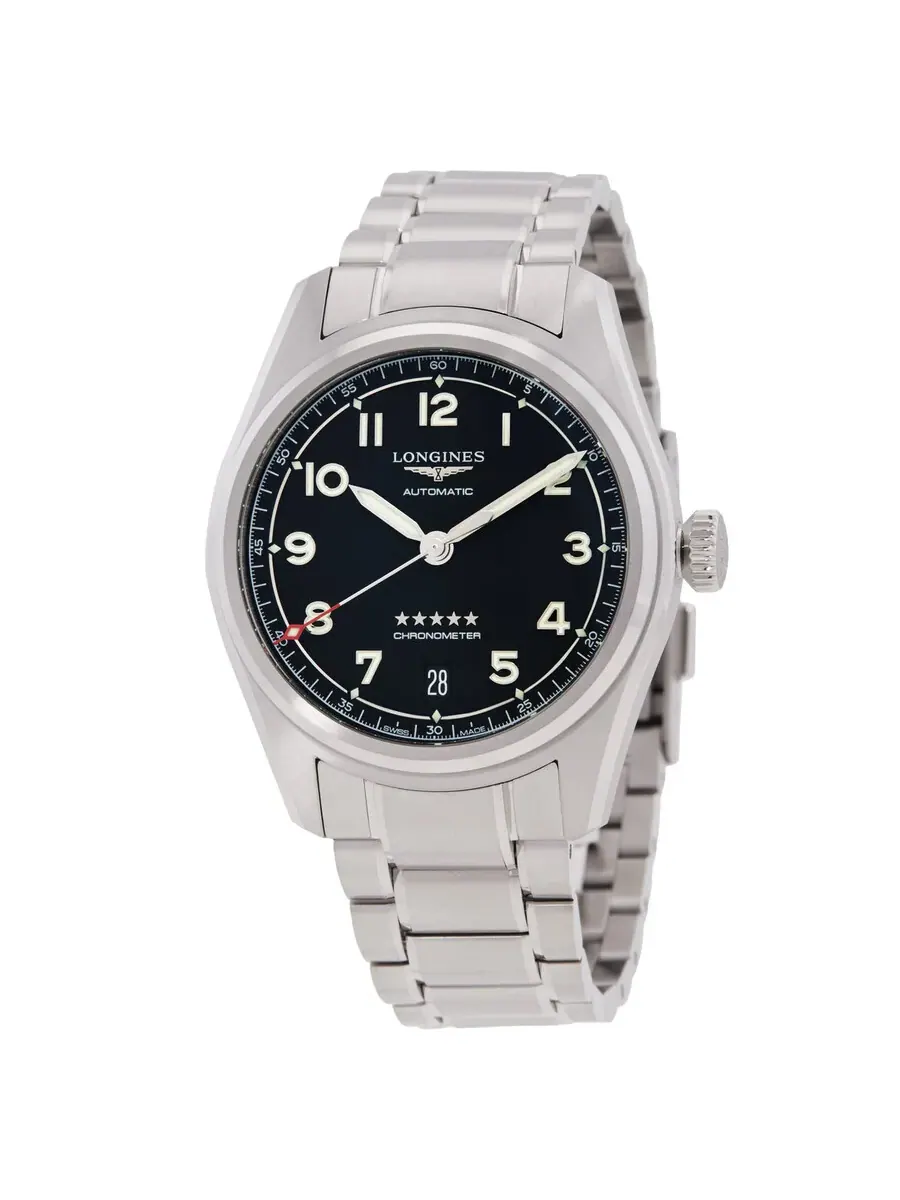 Мужские часы Longines Spirit Automatic Chronometer с черным циферблатом L3.410.4.53.6 — изображение 1 из 3