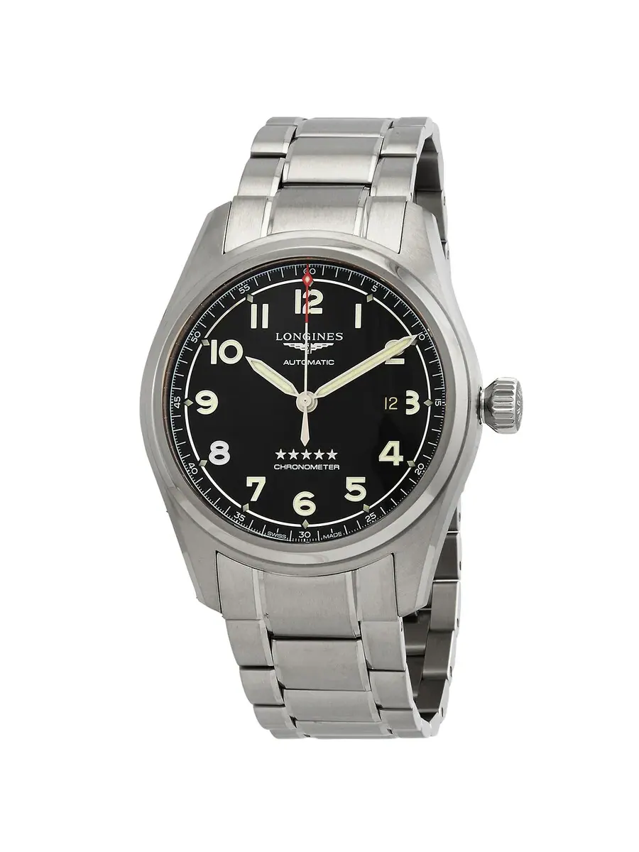 Мужские часы Longines Spirit Automatic Chronometer с черным циферблатом L3.811.4.53.6 — изображение 1 из 6