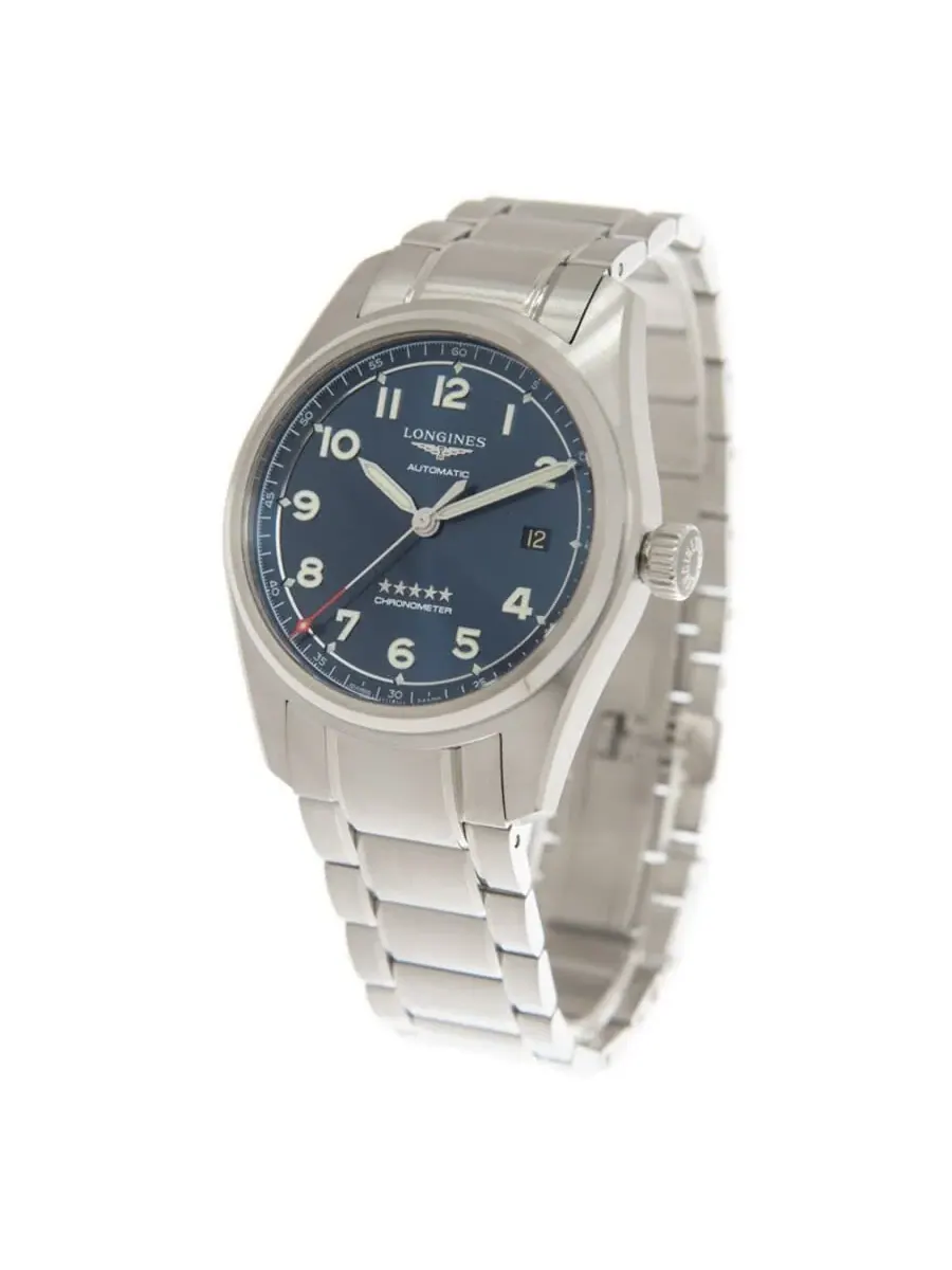 Мужские часы Longines Spirit Automatic Chronometer с синим циферблатом L3.810.4.93.6 — изображение 4 из 6, оттенок серебряный