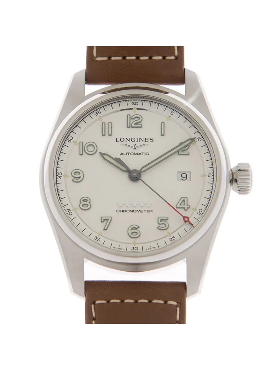 Мужские часы Longines Spirit Automatic Chronometer с белым циферблатом L3.810.4.73.2 — изображение 1 из 4, оттенок серебряный