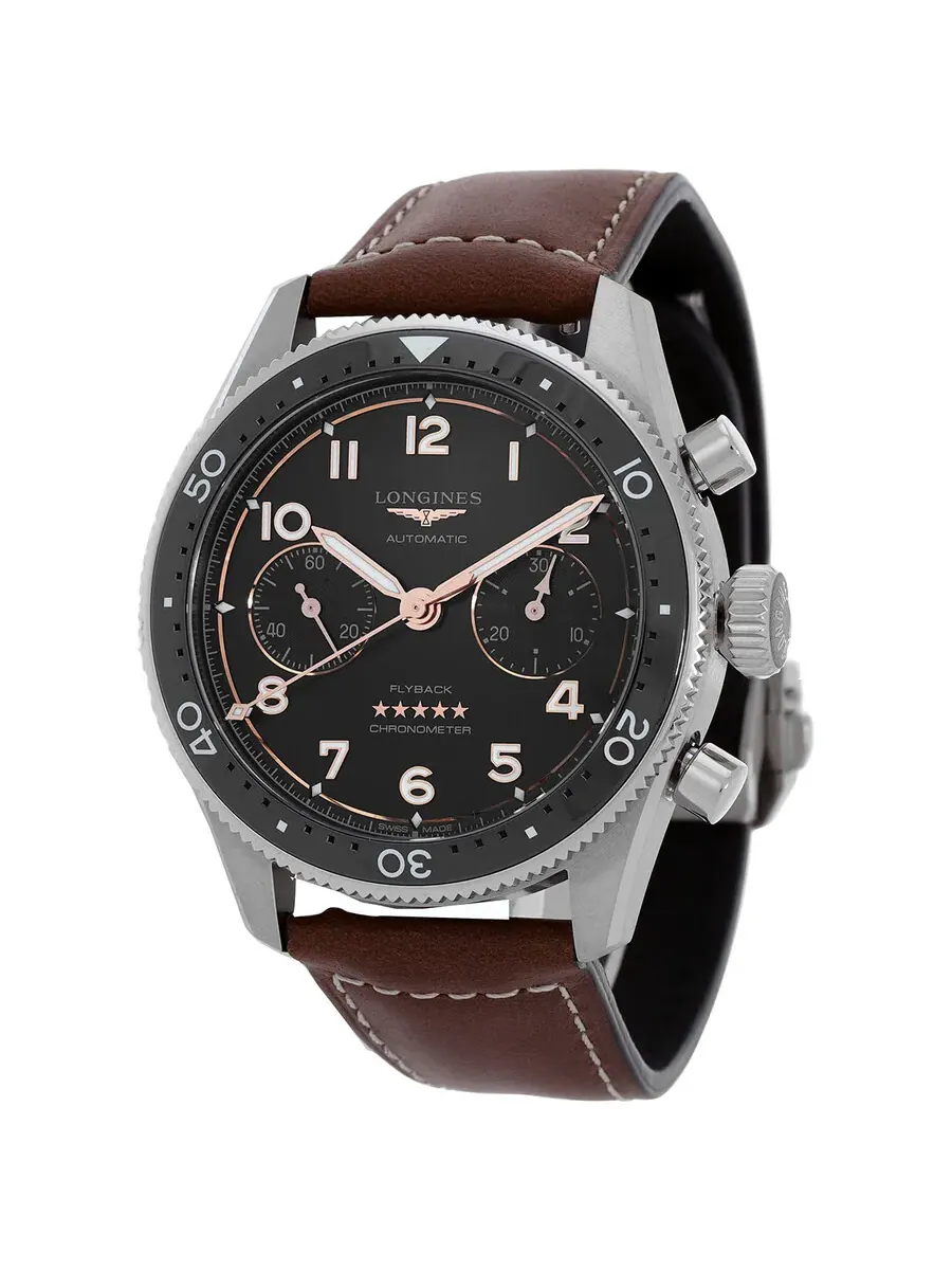 Мужские часы Longines Spirit Flyback Chronograph Automatic с черным циферблатом L3.821.4.53.2 — изображение 1 из 3