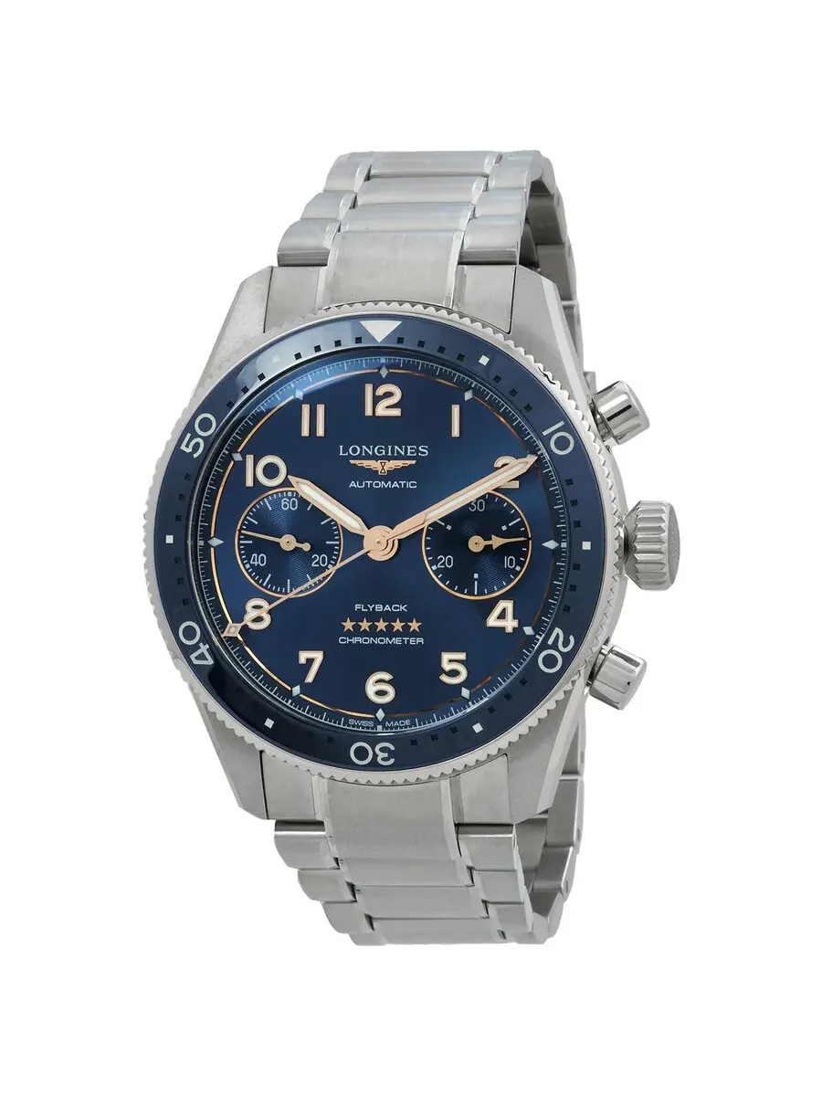 Мужские часы Longines Spirit Flyback Chronograph Automatic с синим циферблатом L3.821.4.93.6 — изображение 1 из 3