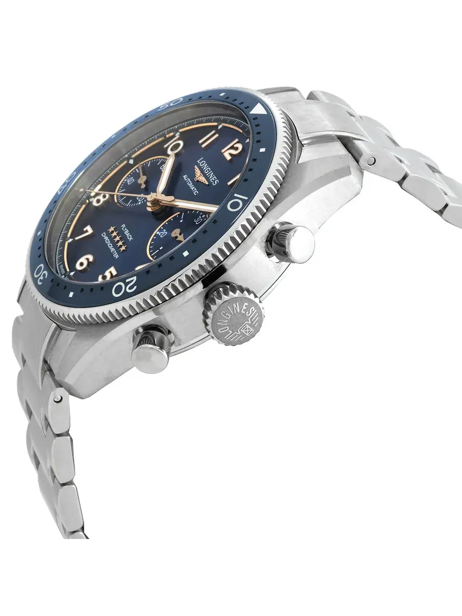 Мужские часы Longines Spirit Flyback Chronograph Automatic с синим циферблатом L3.821.4.93.6 — изображение 2 из 3