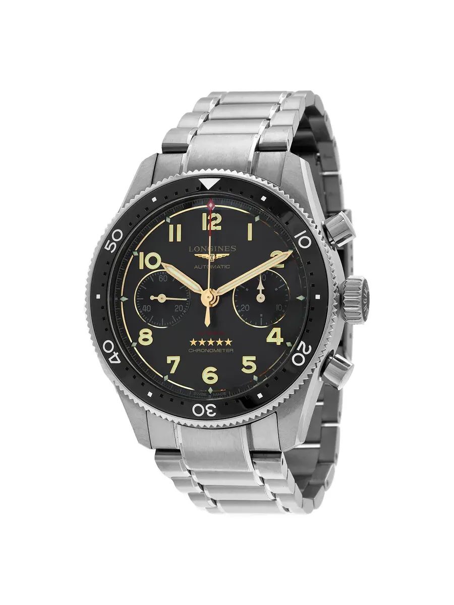 Мужские часы Longines Spirit Flyback Chronograph Automatic с серым циферблатом L3.821.1.53.6 — изображение 1 из 3