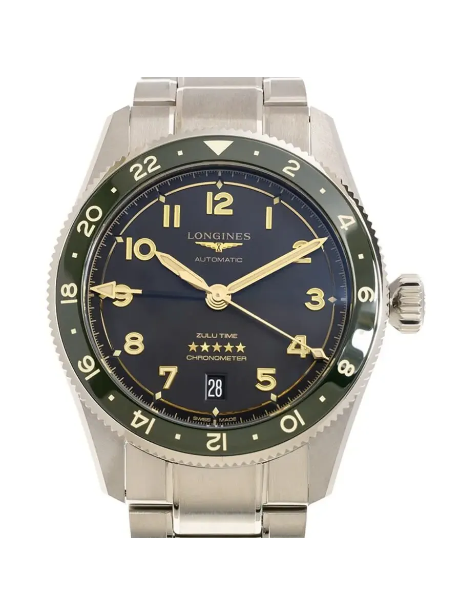 Мужские часы Longines Spirit Zulu Time с автоматическим механизмом и антрацитовым циферблатом L3.802.4.63.6
