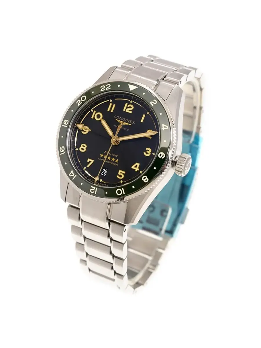 Мужские часы Longines Spirit Zulu Time с автоматическим механизмом и антрацитовым циферблатом L3.802.4.63.6